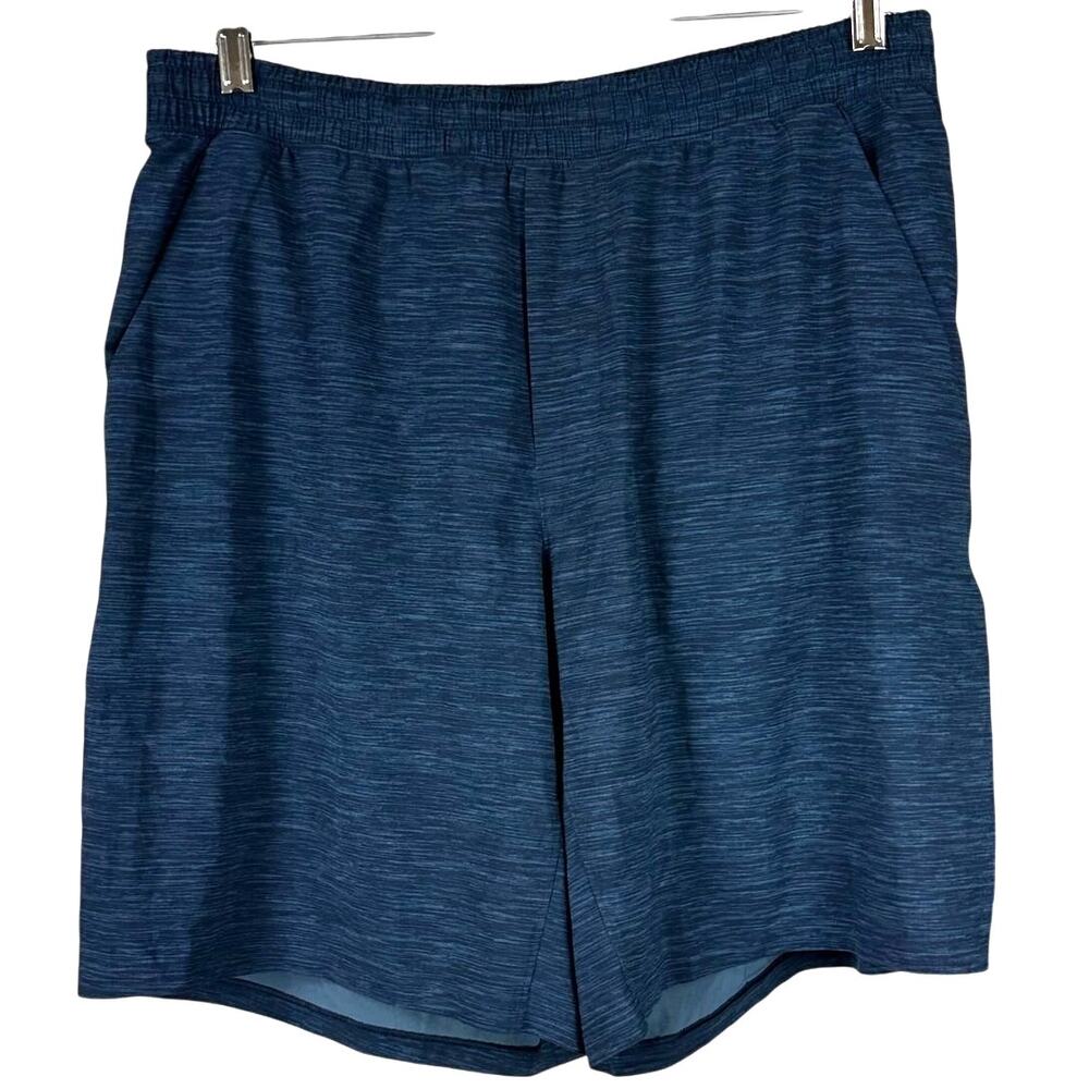 Lululemon Pace Breaker Short 9" Liner Heather Allover Blue Navy Men's XL EUC